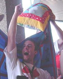 Jason of Q92 drawing the winning ticket